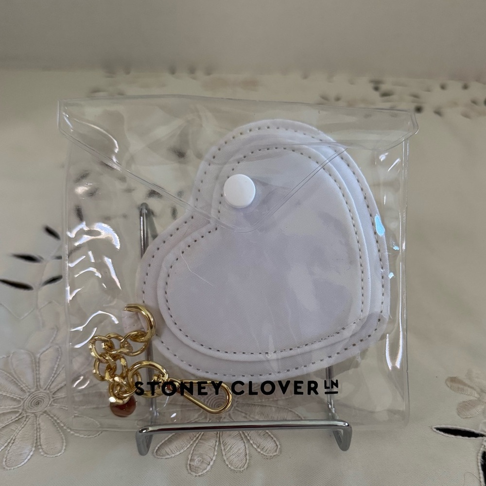 Stoney Clover Lane Blanc Heart Bag Charm